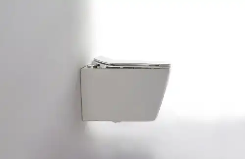 Унитаз подвесной CeramaLux 5170, безободковый с сиденьем микролифт Белый фото 9