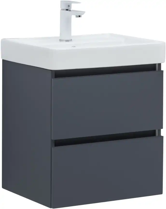 Тумба под раковину Aquanet Вега 2.0 50 маренго, подвесная, 337946 фото 1