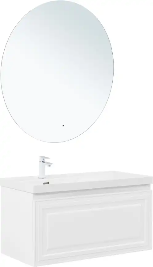 Тумба под раковину Aquanet Агата 100 белый сатин, 345483 фото 13