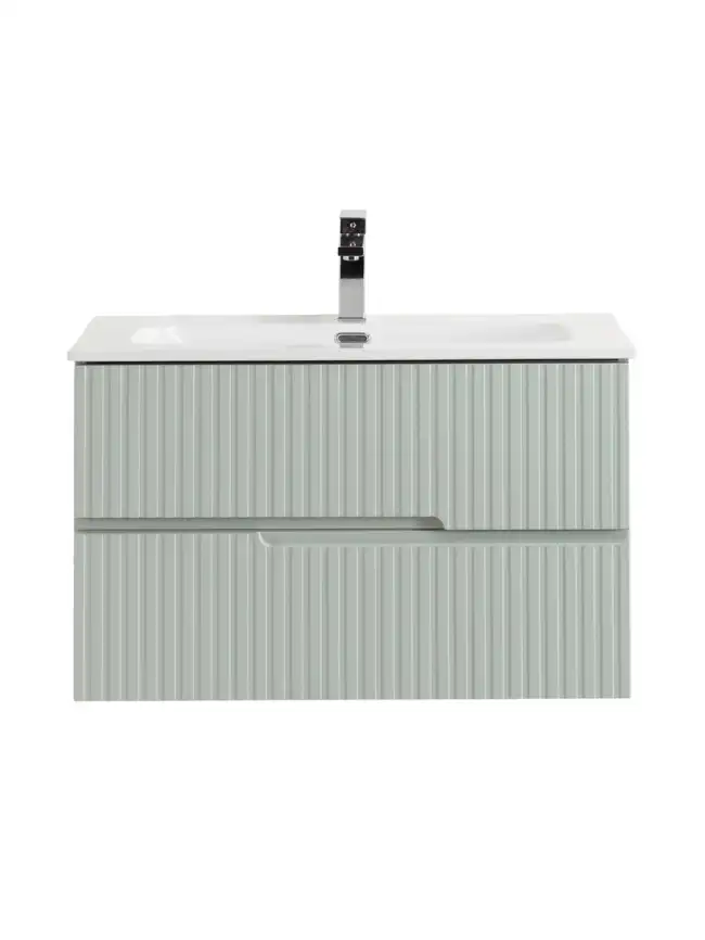 Тумба под раковину Cezares DUET-N 80 см, DUET-N-800-2C-SO-VPR-P , Зеленый жемчужный фото 1