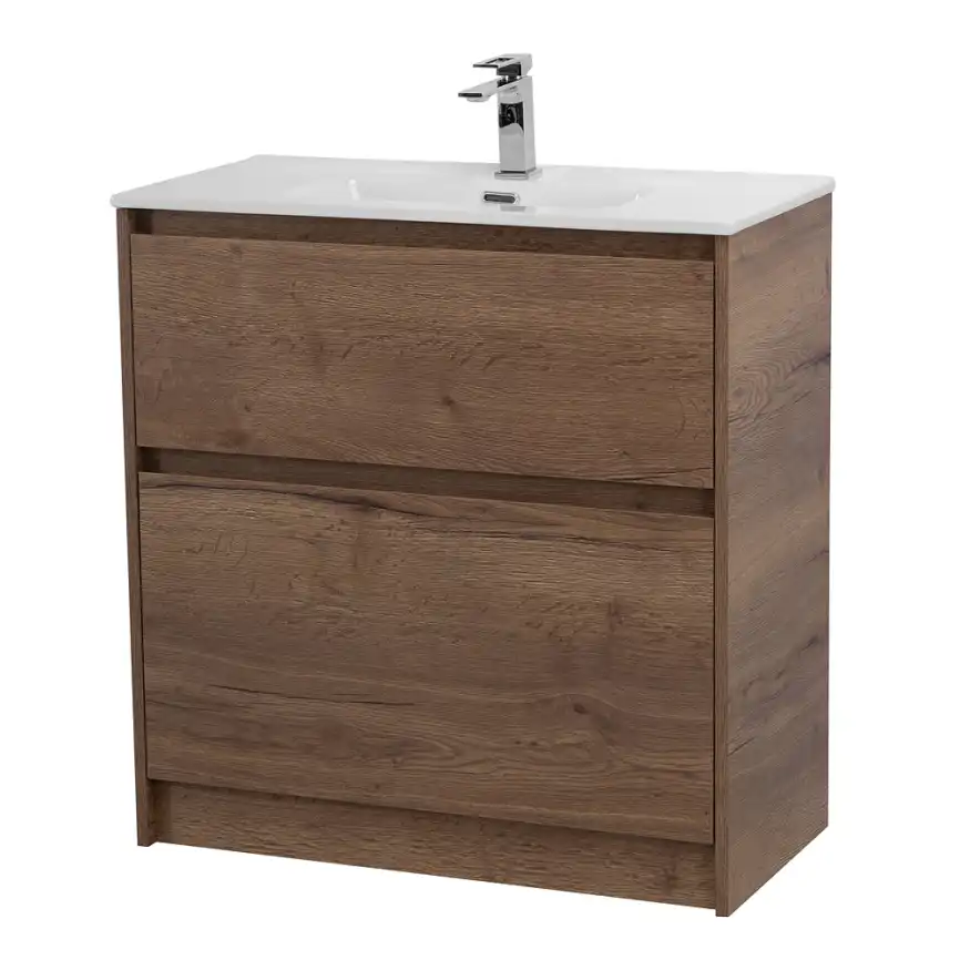 Тумба под раковину BelBagno KRAFT39-800/390-2C-PIA-RT напольная Rovere Tabacco фото 4