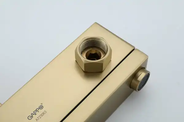 Душевая система Gappo G2417-3  с поворотным изливом, Золото матовое фото 10