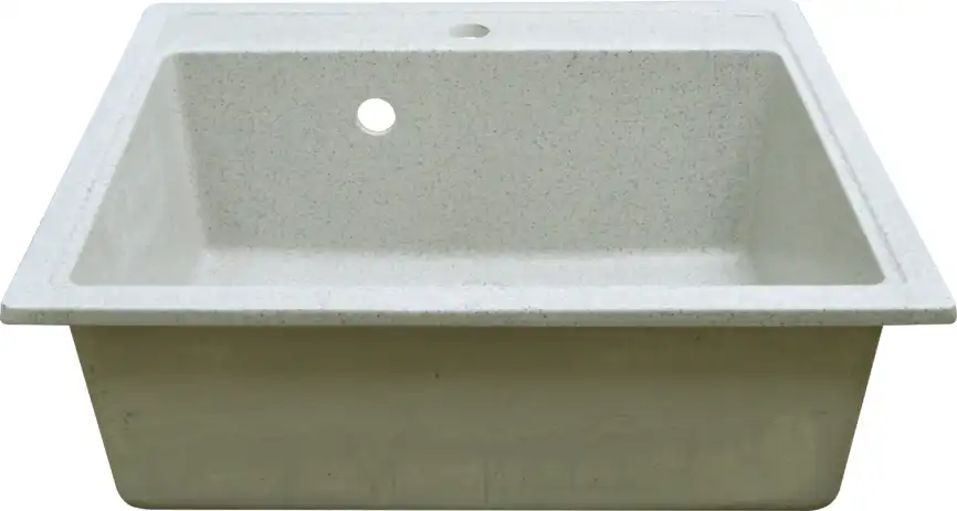 Кухонная мойка AZARIO Litos 570x505x200 искусственный мрамор, цвет Светло серый (CS00078328) фото 3