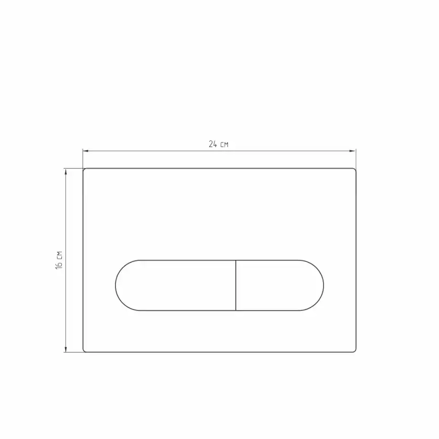 Клавиша смыва AVS 809-0015-GM овальные кнопки, оружейная сталь фото 4
