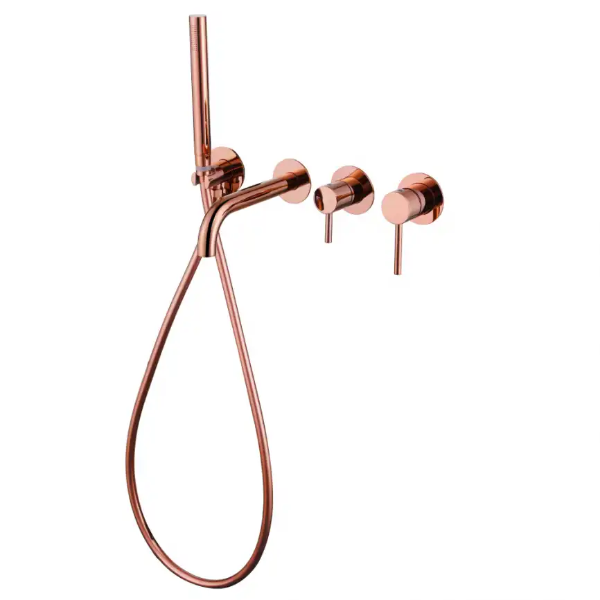 Смеситель для ванны с душем Abber Wasser Kreis AF8130RG встраиваемый, с внутренней частью, Золото розовое фото 2