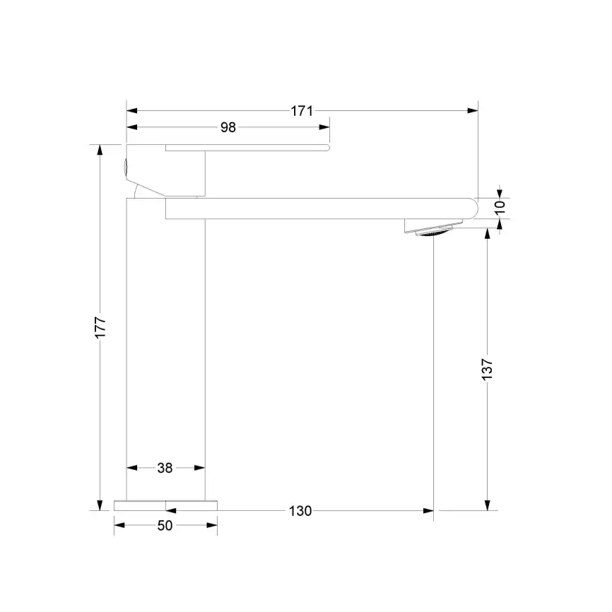 Смеситель для раковины Vincea Vogue (SS) VBF-2VS1GM однорычажный, вороненая сталь фото 3