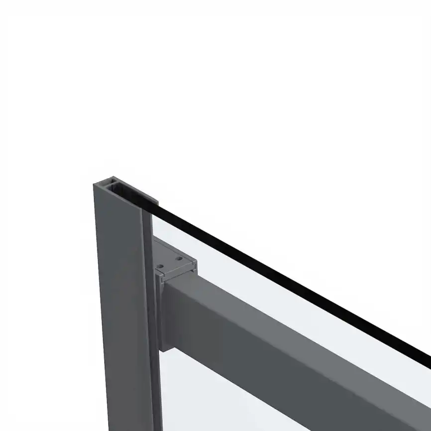 Душевой уголок Vincea Como Soft 110х90 VSR-1CS9011CLGM, дверь раздвижная, профиль вороненая сталь, стекло прозрачное фото 10