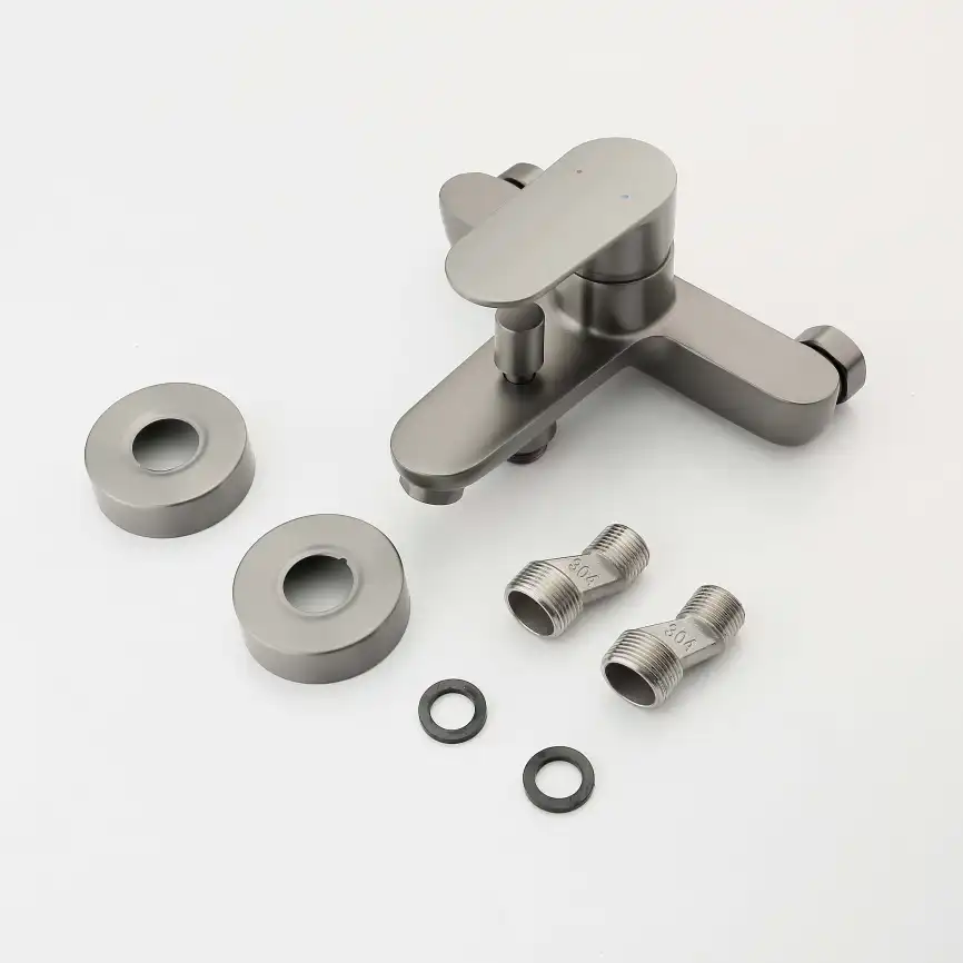 Смеситель для ванны Aquatek Ника AQ1840BGM, Оружейная сталь фото 5