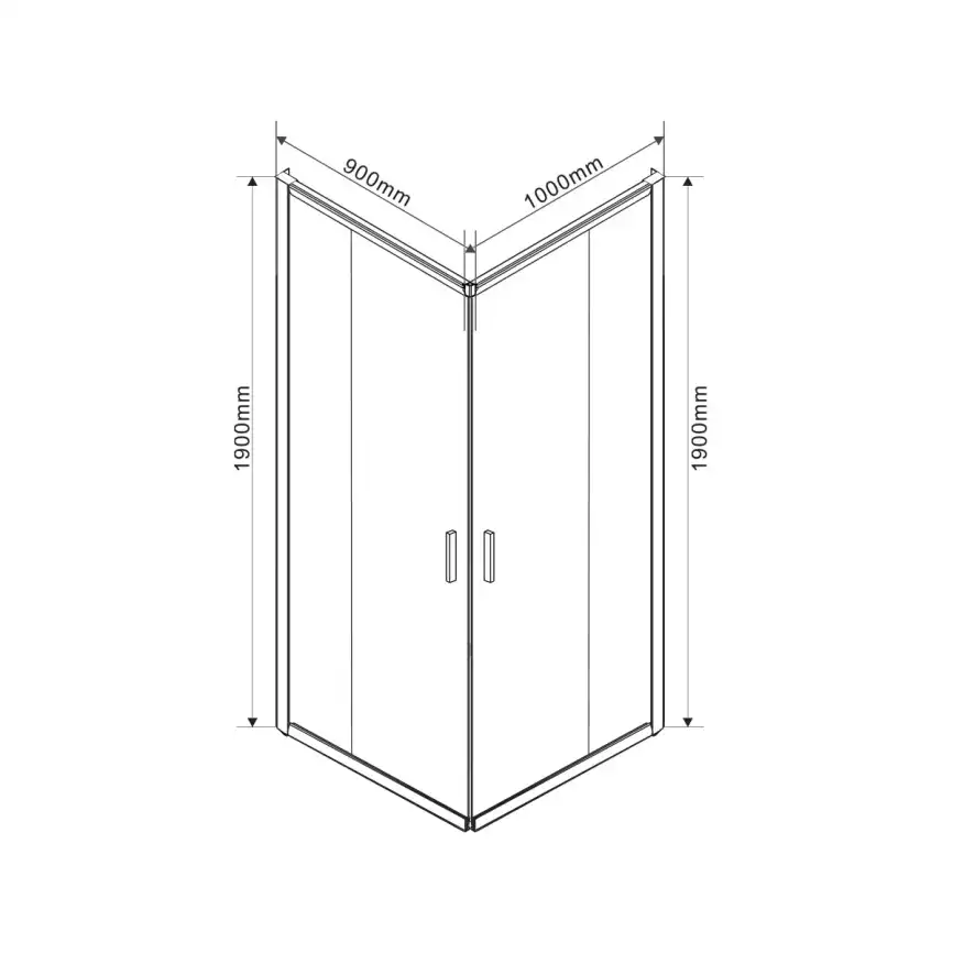 Душевой уголок Vincea Garda 100х90 VSS-1G9010CLG, дверь раздвижная, профиль брашированное золото, стекло прозрачное фото 6
