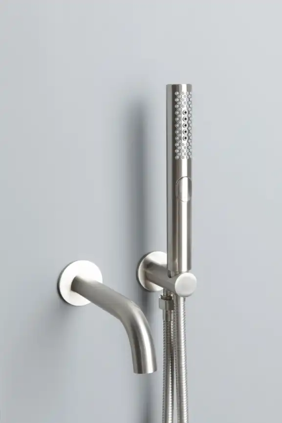 Душевая система Allen Brau Priority 5.31014-BN для ванны с изливом, термостатическая, встраиваемая, Никель браш фото 6