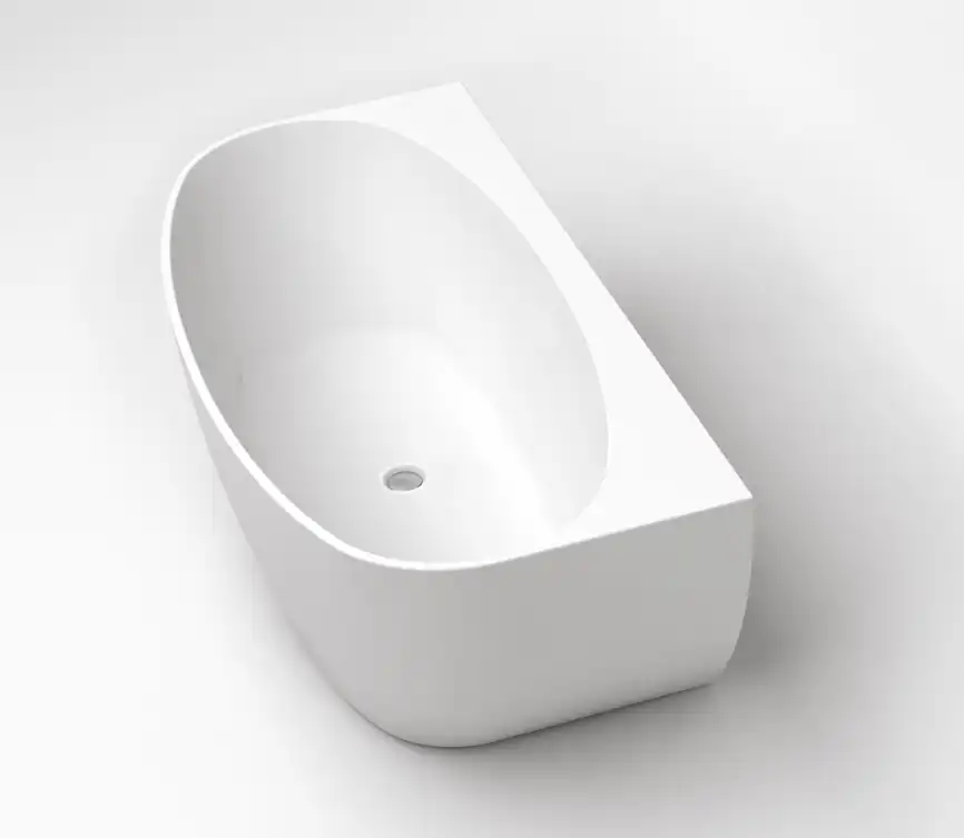Акриловая ванна BELBAGNO 170х80 BB83-1700-W0 овальная, пристенная, без перелива, Белая фото 2