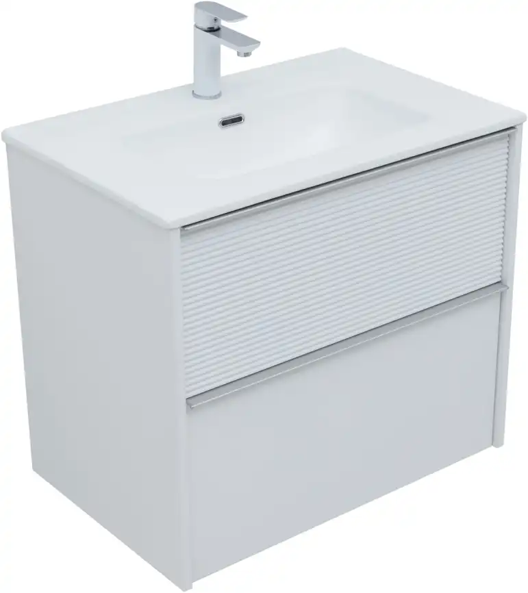 Тумба под раковину Aquanet Вита 70 белый матовый, подвесная, 330476 фото 6