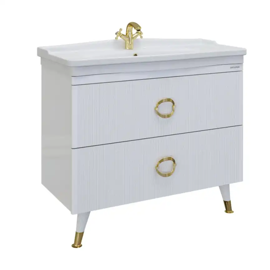 Тумба под раковину Grossman Атрио 105 напольная, белая глянцевая (1010501) фото 1