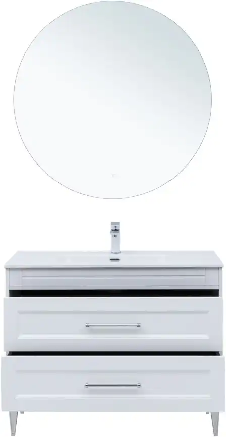 Тумба под раковину Aquanet Бостон New 100 белый сатин, 306369 фото 6