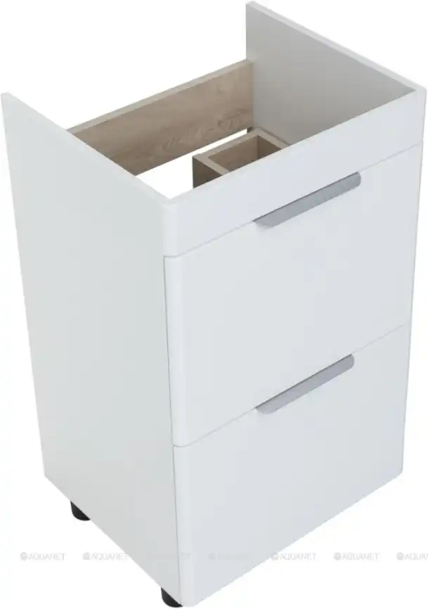 Тумба под раковину Aquanet Ирис new 50 белый глянец (2 ящика) 310151 фото 4