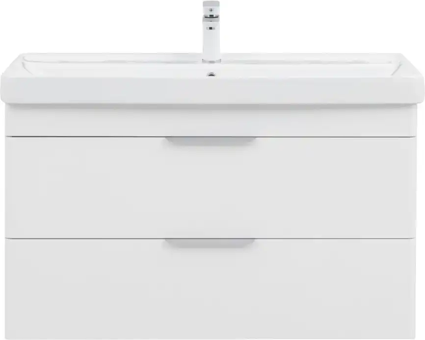 Тумба под раковину Aquanet Ирис New 100 белый глянец, подвесная, 339280 фото 7