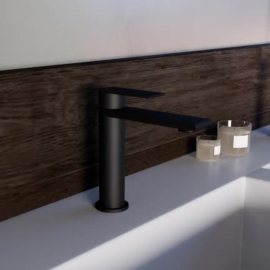 Смеситель для раковины Vincea Vogue (SS) VBF-2VS1MB однорычажный, черный матовый фото 1