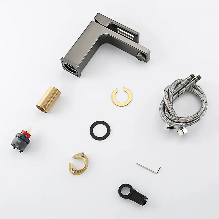 Смеситель для раковины Gappo G1017-9, Оружейная сталь фото 7