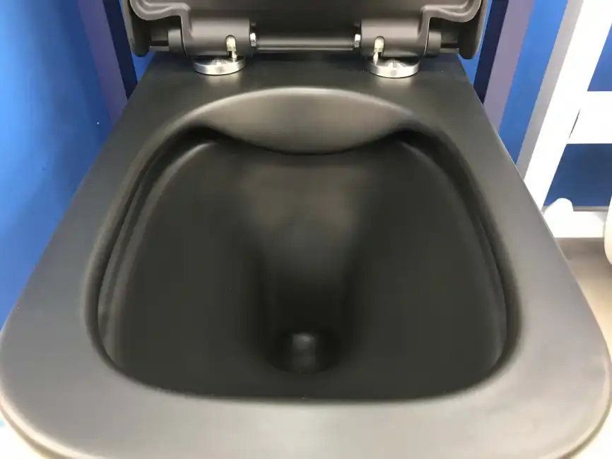 Унитаз подвесной AVS Модерн 801-0042-P-R-MB безободковый, черный матовый фото 5