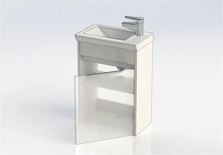 Тумба под раковину Aquanet Дувр 45 белый 182607 фото 11