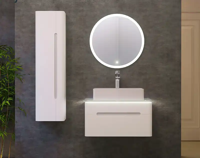 Тумба под раковину Jorno SHINE 75 Shi.01.75/P/W Белая фото 8