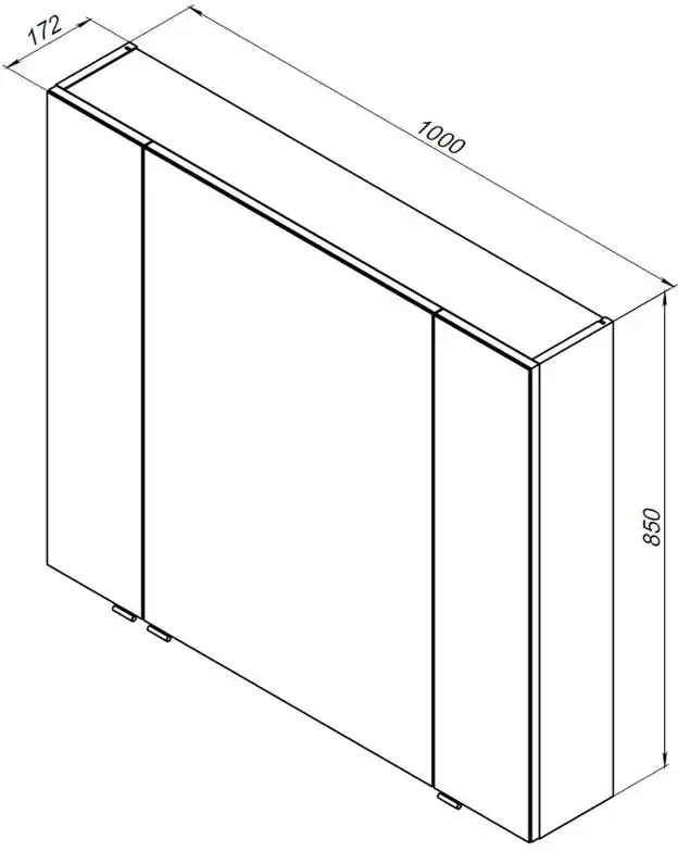 Зеркальный шкаф Aquanet Алвита New 100 Белый матовый 277542 фото 2
