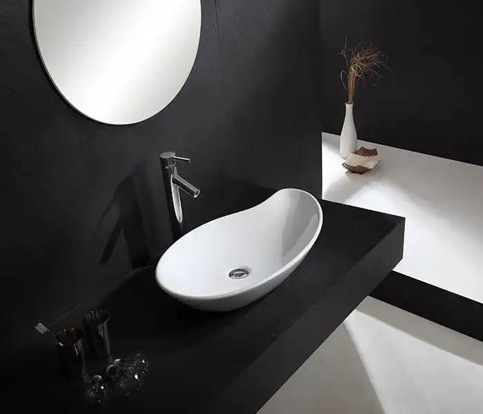 Раковина накладная CeramaLux 655х380х110 9052, цвет Белый фото 2