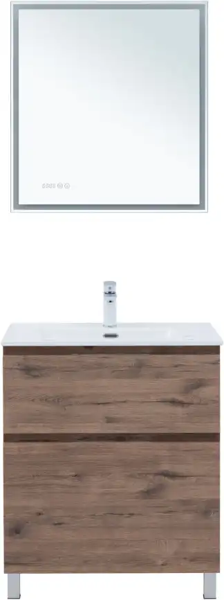 Тумба под раковину Aquanet Алвита New 70 напольная, дуб веллингтон табак, 344128 фото 8