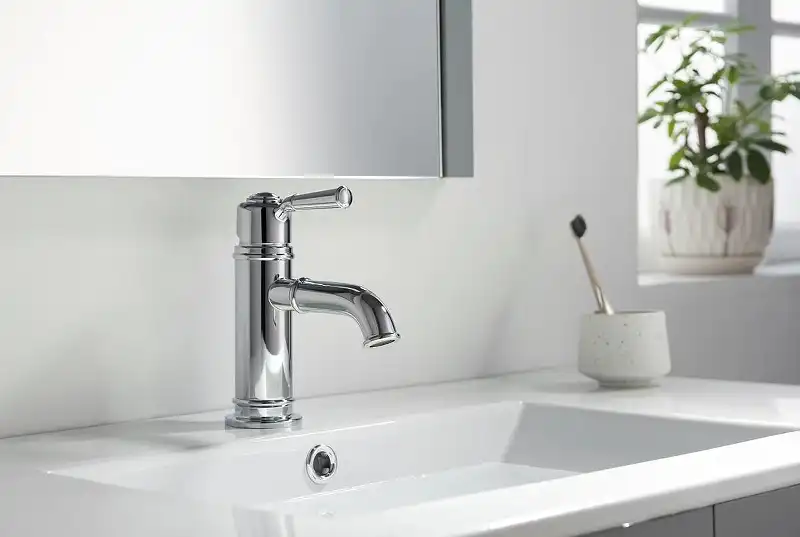 Смеситель для раковины Aquatek Классик AQ1510CR, однорычажный, цвет Хром фото 3