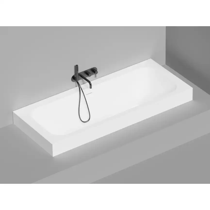 Ванна Salini ORLANDA AXIS KIT 190х80 103311M из материала S-Sense, Белая матовая фото 7