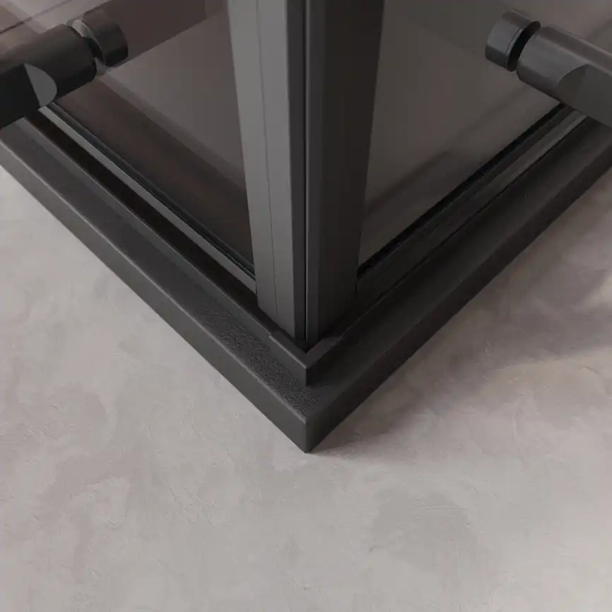 Душевой уголок Cezares LINER-A-2-90-C-NERO профиль Черный, стекло Прозрачное фото 5