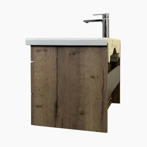 Тумба с умывальником Comforty Никосия 70П Дуб темный, 00-00008855 фото 4