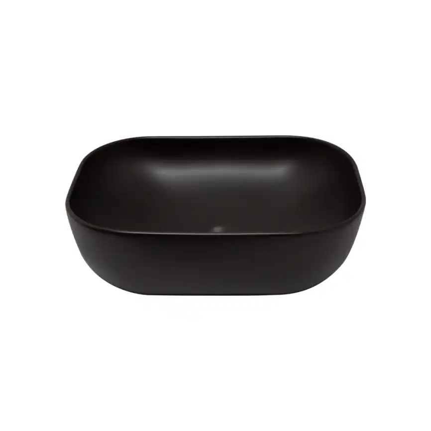 Раковина AVS Клара 51x40 черная матовая с донным клапаном фото 3