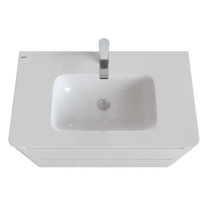 Тумба с раковиной IDDIS Edifice 80, напольная, Белая, EDI80WFi95K фото 2