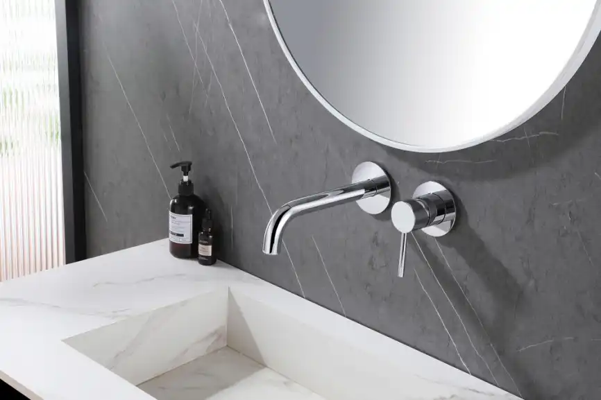 Смеситель для раковины Abber Wasser Kreis AF8112 встраиваемый, с внутренней частью, Хром фото 2