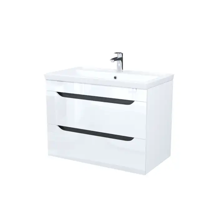 Тумба с раковиной IDDIS Ray 80, подвесная, Белая, RAY80W0i95K фото 1