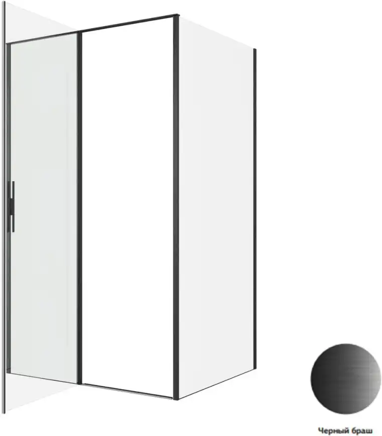 Душевой уголок Allen Brau Priority 120x80 3.31033.BBA + 3.31042.BBA черный браш фото 5