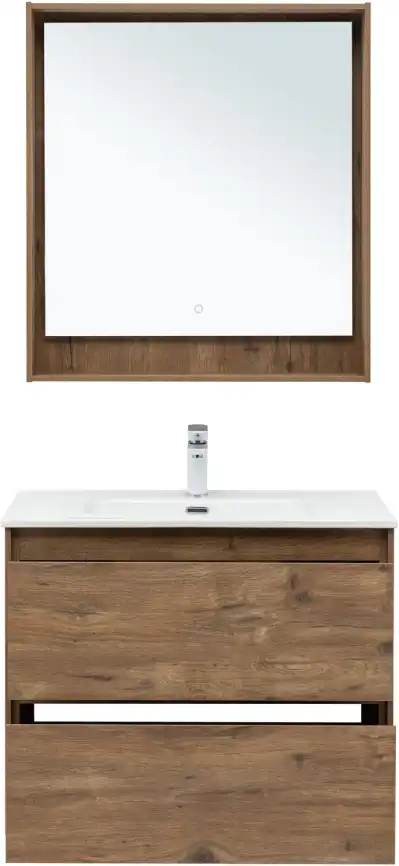 Тумба под раковину Aquanet Милан 80 дуб рустикальный, подвесная, 336379 фото 9