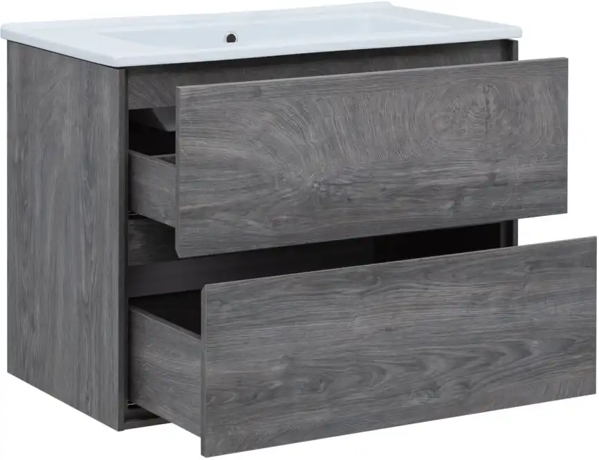 Тумба под раковину Aquanet Милан 85 дуб рошелье, подвесная, 339969 фото 8