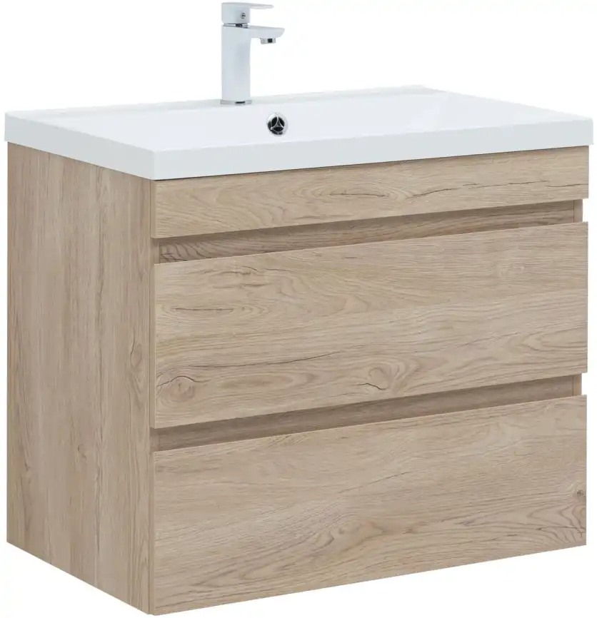 Тумба под раковину Aquanet Нота New 75 дуб светлый 334198 фото 1