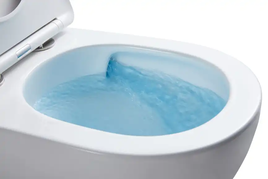 Подвесной унитаз безободковый Azario Grado  AZ-0046-UQ1 , с системой антивсплеск (Торнадо), сидением микролифт, цвет белый фото 7