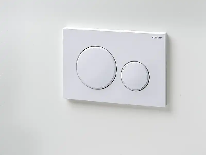 Клавиша смыва Geberit Sigma 20 115.882.11.1 Белая глянцевая и матовая фото 4