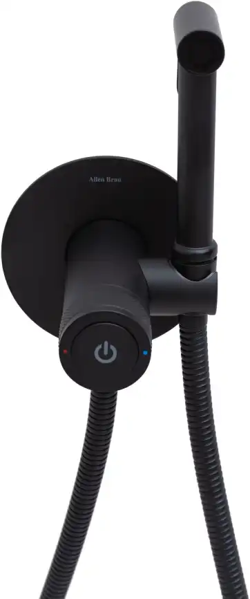 Смеситель с гигиеническим душем Allen Brau Liberty 5.33005-31 (с внутренней частью) черный матовый фото 3
