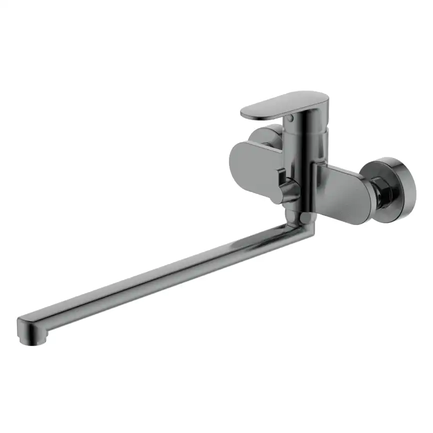 Смеситель для ванны Aquatek Ника AQ1842BGM с длинным изливом, Оружейная сталь фото 1