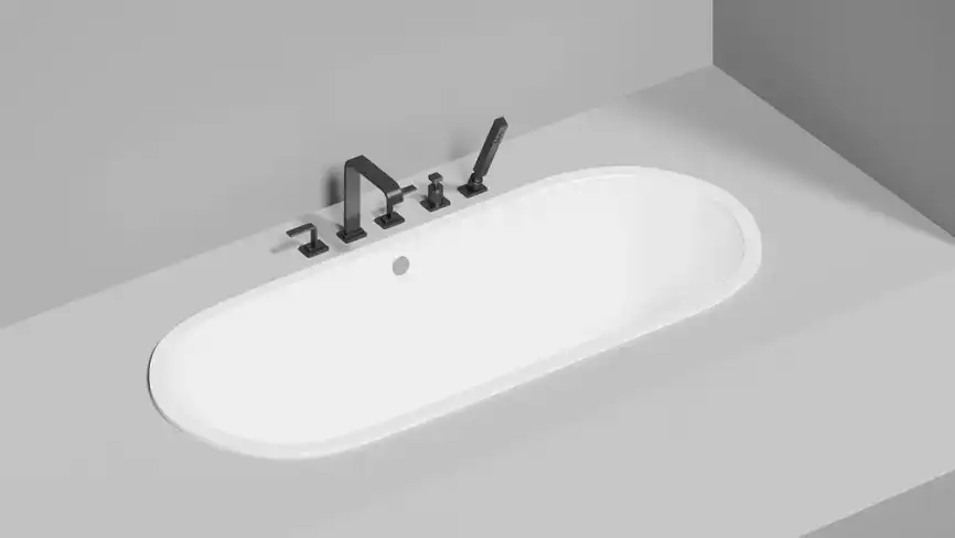 Ванна Salini ORNELLA AXIS 180х80 103421M из материала S-Stone, Белая матовая фото 7