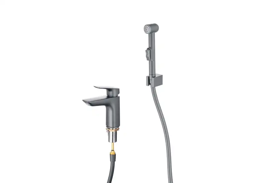 Смеситель для раковины Aquatek Вега AQ1012BGM, Оружейная сталь фото 3