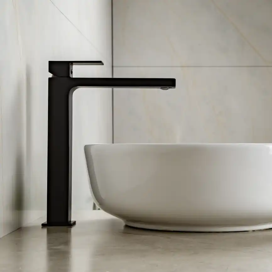 Смесители для раковины AVS Cube 811-201-MB высокий, черный матовый фото 1