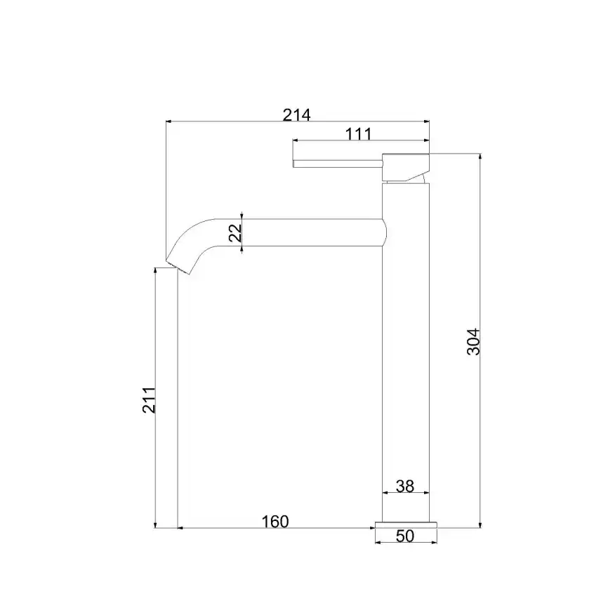 Смеситель для раковины Vincea City VBF-2C2GM однорычажный, вороненая сталь фото 3