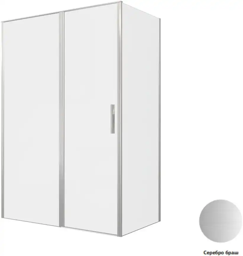 Душевой уголок Allen Brau Priority 140x80 3.31035.BA + 3.31041.BA серебро браш фото 1