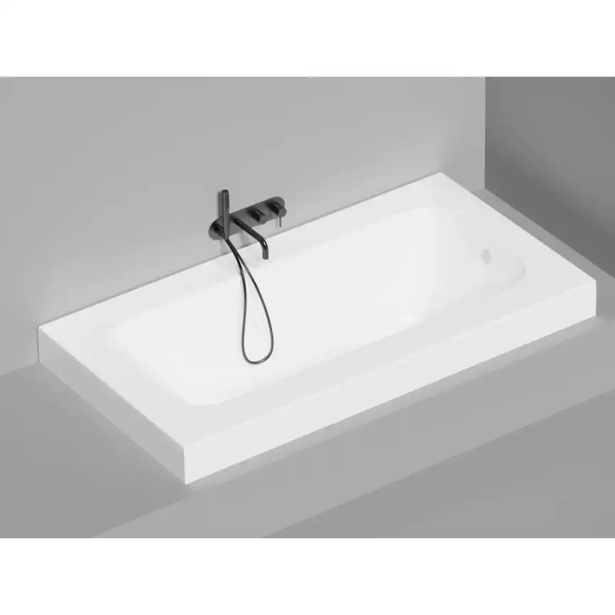 Ванна Salini ORLANDA PLUS 190х100 102024M из материала S-Stone, Белая матовая фото 4